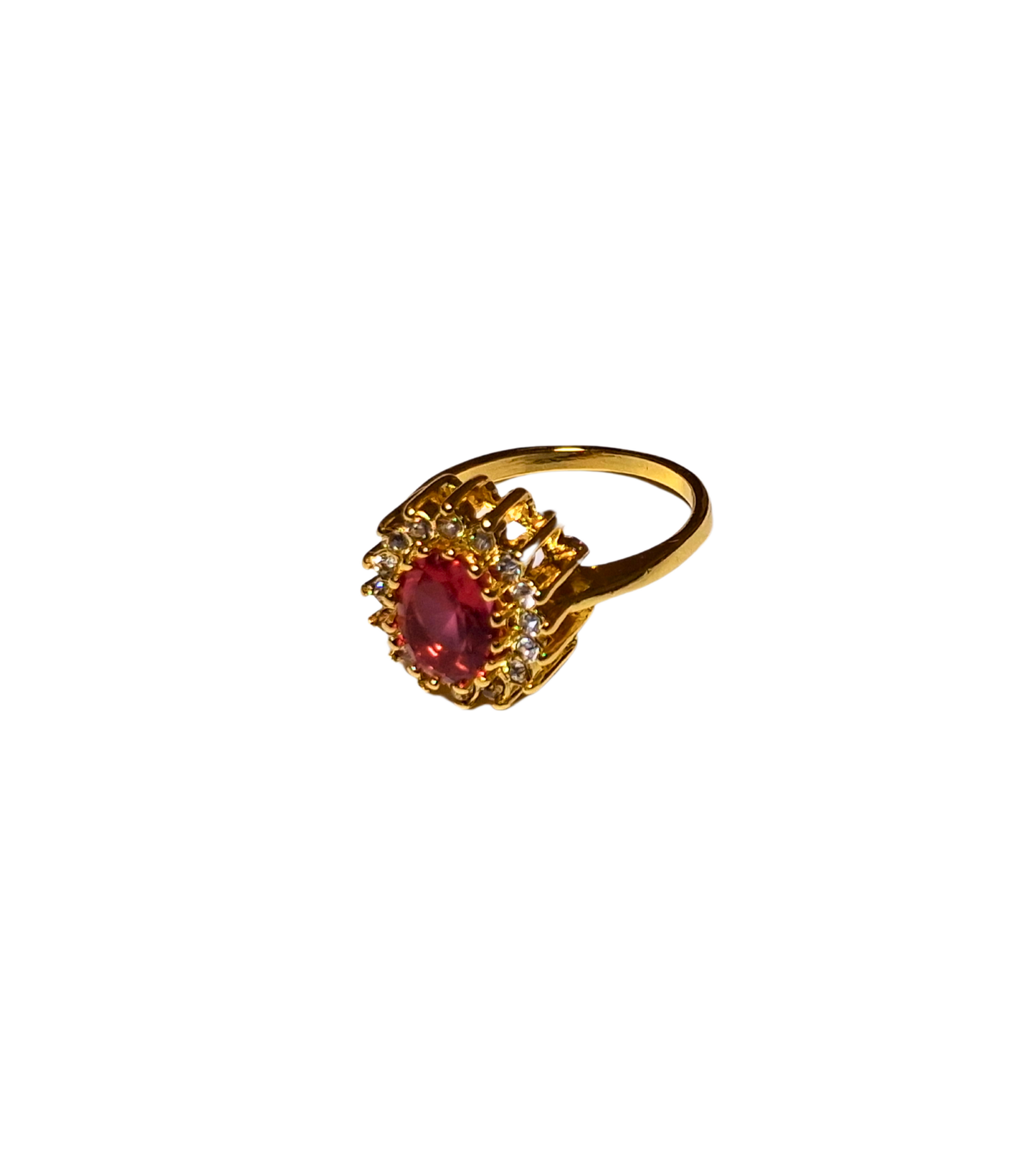 Ruby Coloured Vintage Ring Gift