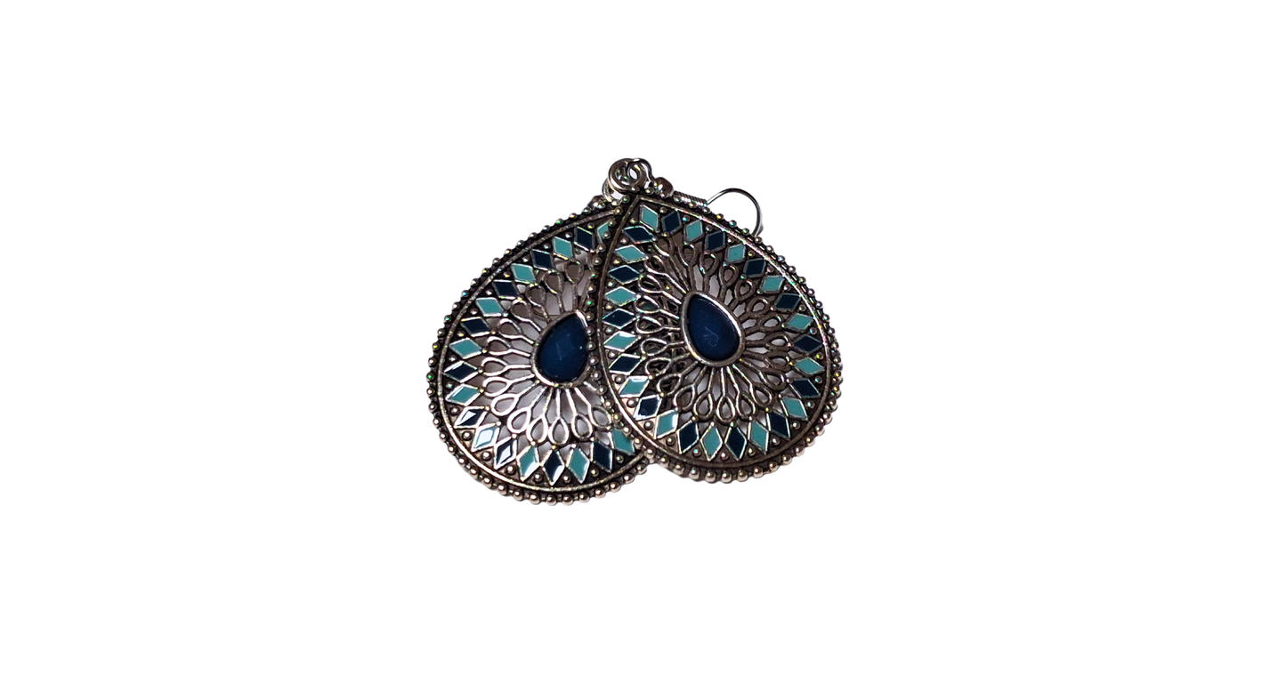 Metallic Turquoise Earrings