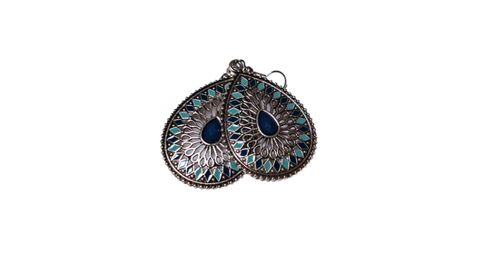 Metallic Turquoise Earrings